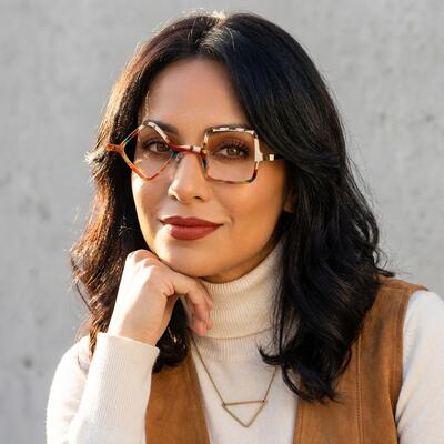 Emily Mehrfarbige Quadratische Brille