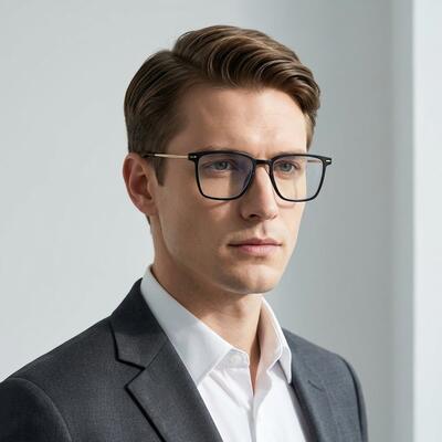 Quinn Black Square Glasses