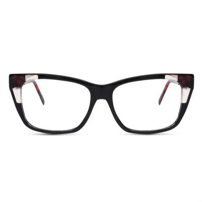 Wenis Schwarze Cat Eye Brille