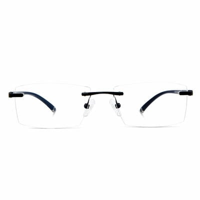 Lucien Black Rectangle Glasses