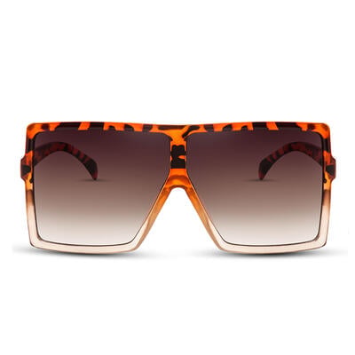 Jeulia "Party Mask" Square Brown Gradient Oversize Unisex Sunglasses