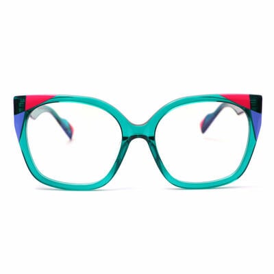 Saroya Lunettes Cat Eye Vertes