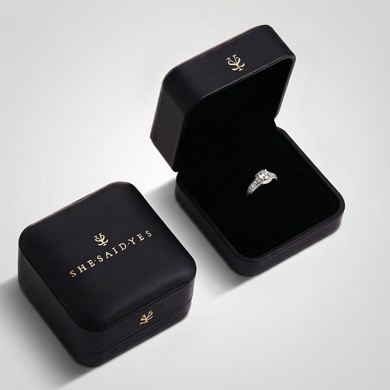SHE·SAID·YES "Holy Promise" 2ct Pear Cut Side Stone Engagement Ring