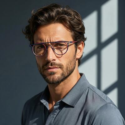 Fraser Purple Round Glasses