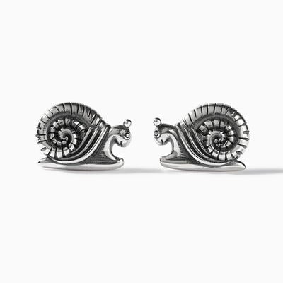 Jeulia "Little Snail" Sterling Silver Earrings