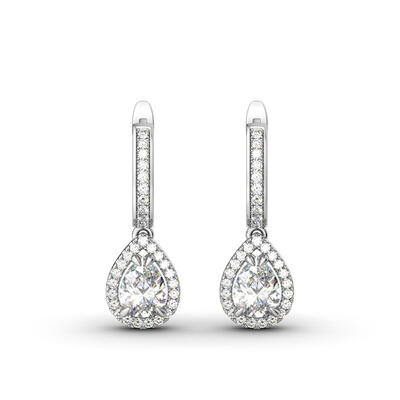 Jeulia Understated Luxus Sterling Silber Tropfenohrringe