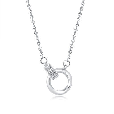 Jeulia "Moment" Personalized Sterling Silver Necklace