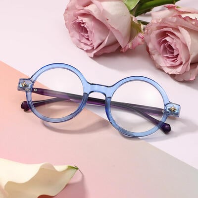 Nic Blue Round Glasses