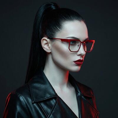 Bello Red Square Glasses