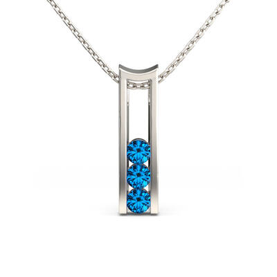 Jeulia Modern Design Sterling Silver Pendant Necklace