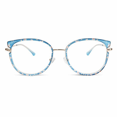 Pamela Blaue Runde Brille