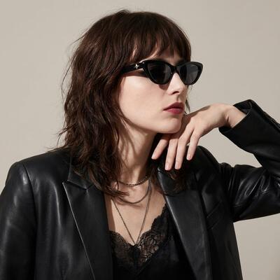 Aria Lunettes de soleil Cat Eye Noires