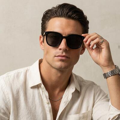 Simmons Lunettes de soleil Carrées Noires