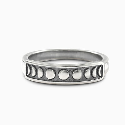 Jeulia "Moon Phase" Sterling Silver Dainty Ring