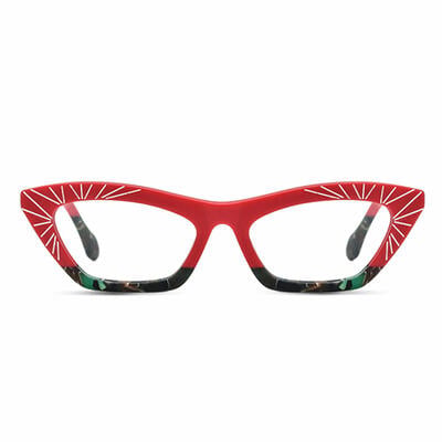 Farrah Red Cat Eye Glasses