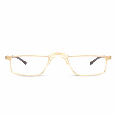 Benedict Gold Rectangle Glasses