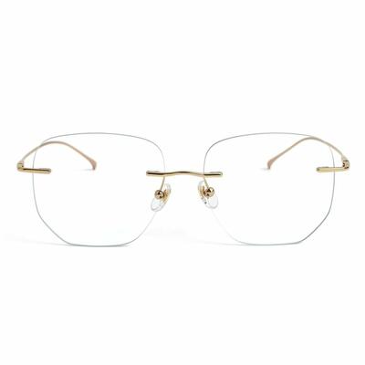 Riley Gold Geometric Glasses