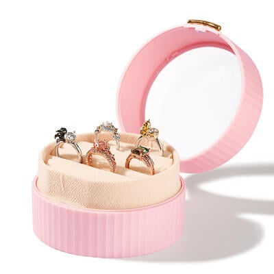 Jeulia Simple Design Round Jewelry Storage Box