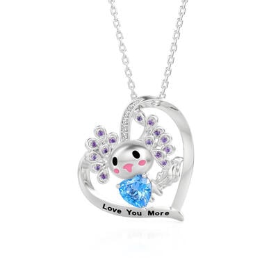 Jeulia Hug Me Axolotl Custom Birthstone Necklace