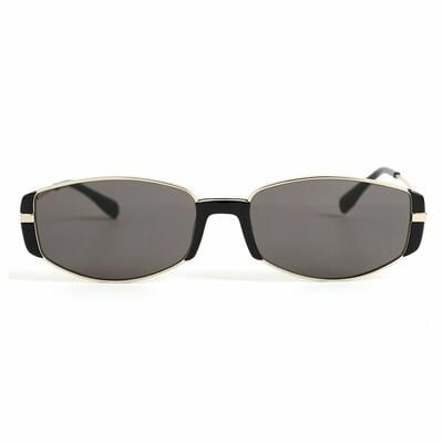 Aria Black Oval Sunglasses