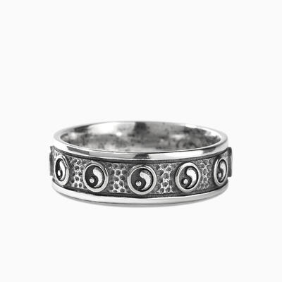 Jeulia "Tai Chi & Balance Meditation" Sterling Silver Band