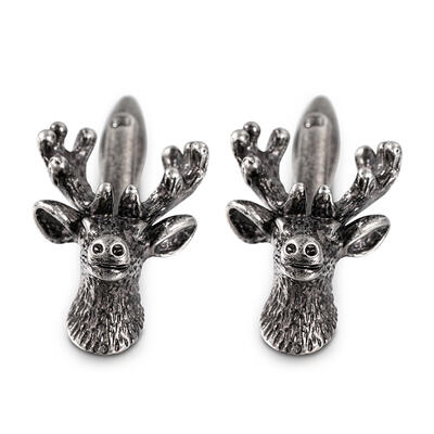 Jeulia Funny Deer Head Design Copper Men's Cufflinks
