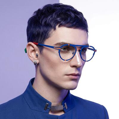 Finn Blue Aviator Glasses