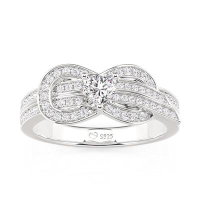 Jeulia Classic Infinity Heart Engagement Ring