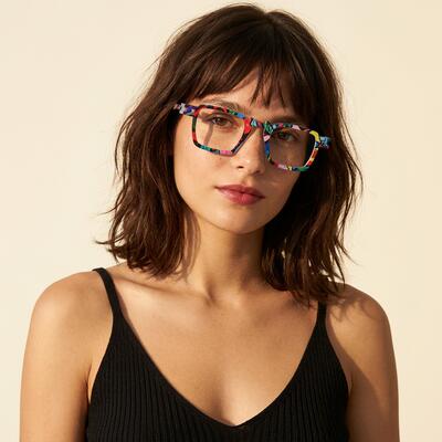 Jeremy Mehrfarbige Quadratische Brille