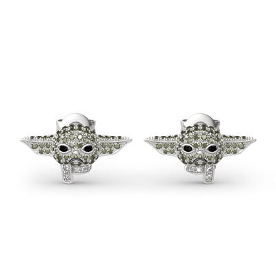 Jeulia "Baby Master" Sterling Silver Stud Earrings