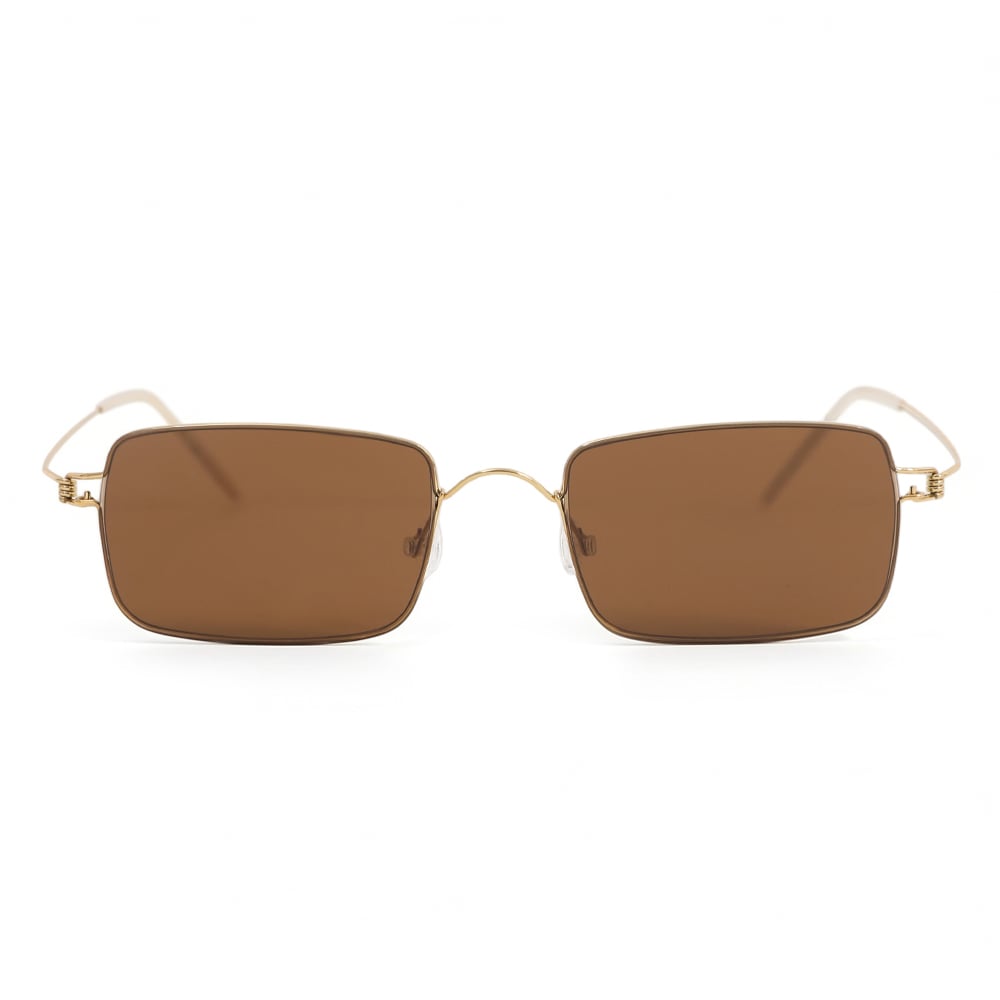 Louise Gold Rectangle Sunglasses