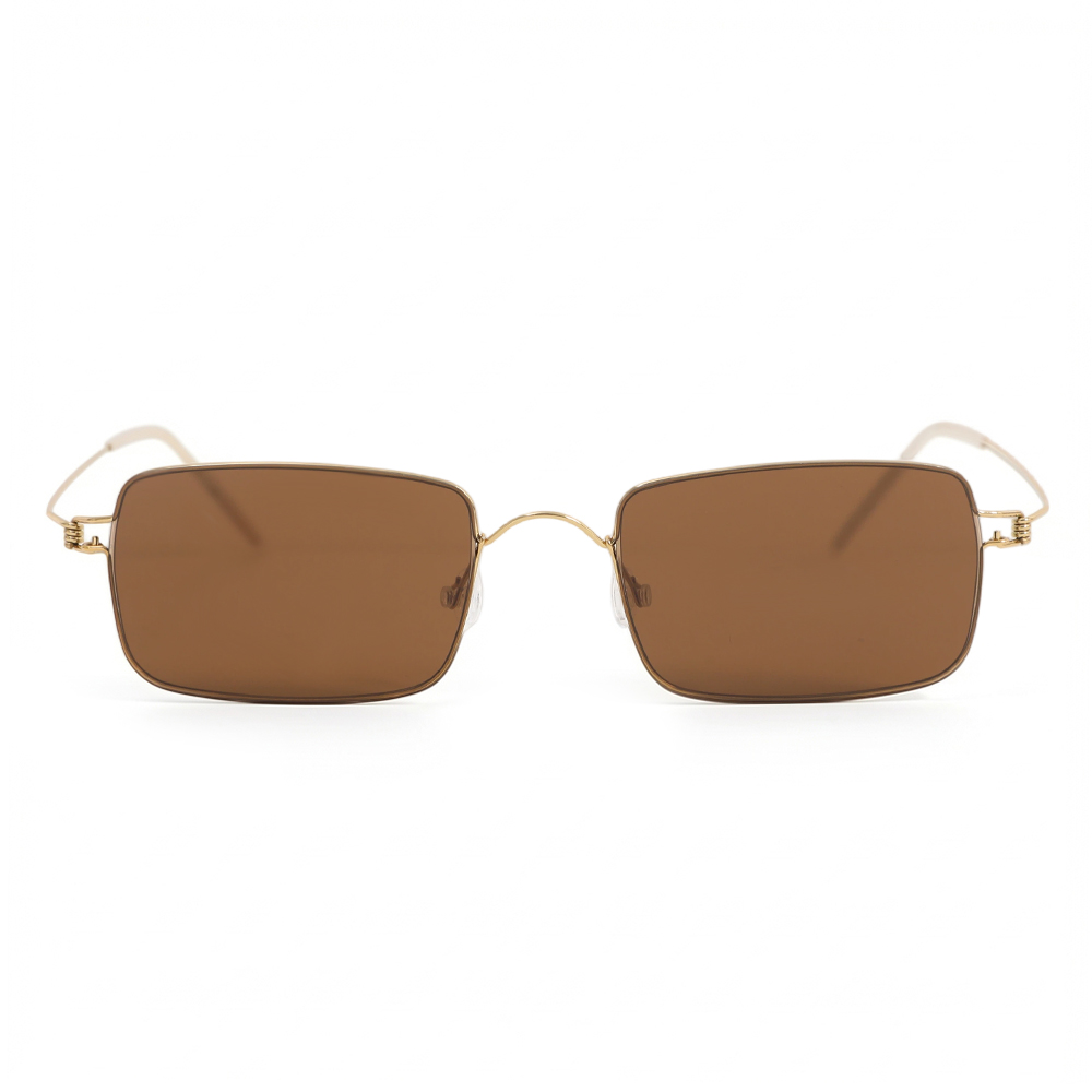 Louise Gold Rectangle Sunglasses