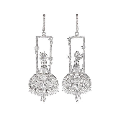 Jeulia "Mesmerizing Fairies" Sterling Silver Drop Earrings