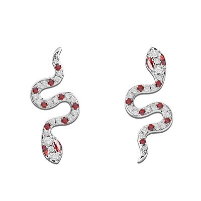 Jeulia "Rebirth" Snake Shape Sterling Silver Earrings