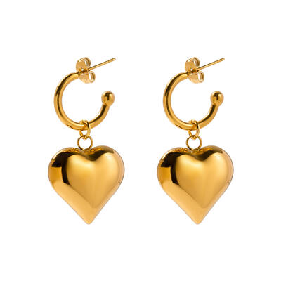 Jeulia Heart-shaped Stainless Steel Drop Earrings