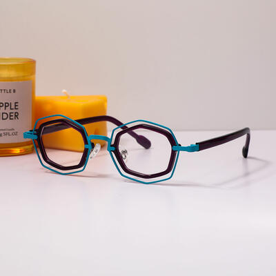 Rone Purple Geometric Glasses