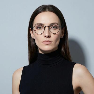 Hayden Schwarze Runde Brille