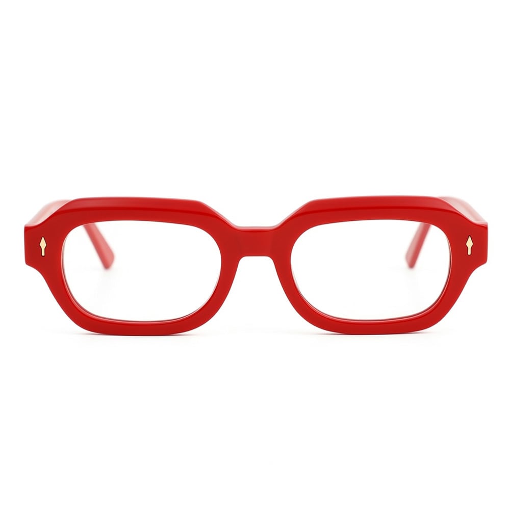 Hall Red Rectangle Glasses