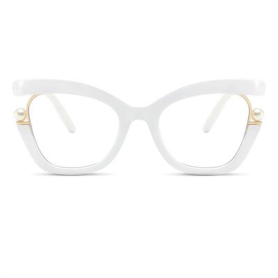 Halona Weiße Cat Eye Brille