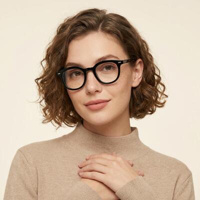 Brian Black Square Glasses