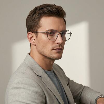Greg Gray Square Glasses