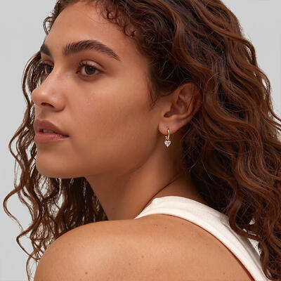 "Pulse of Love" Heart Cut Drop Earrings