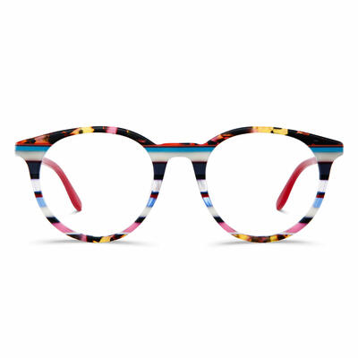 Jolie Mehrfarbige Runde Brille