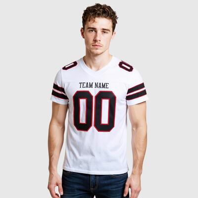 White Training and Match Football Jersey – Flexible Fit, Custom Embroidery