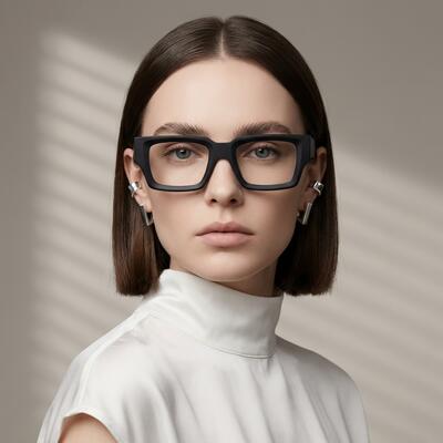 Baron Black Square Glasses