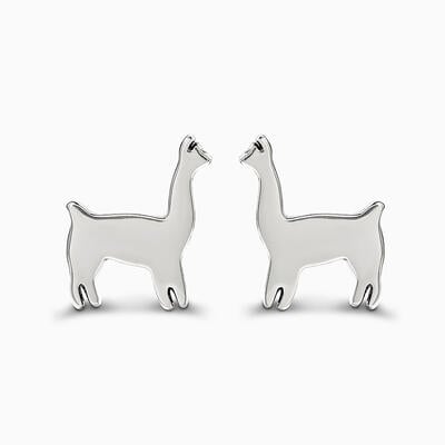 Jeulia "Dainty Alpaca" Sterling Silver Stud Earrings