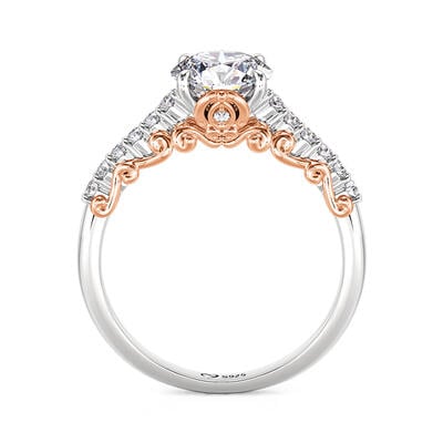 Jeulia Two Tone Pumpkin Pod Engagement Ring