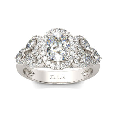 Jeulia Antique Oval Cut Sterling Silver Ring