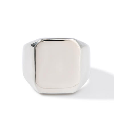 Jeulia High Polished Stainless Steel Men's Ring