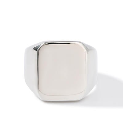 Jeulia High Polished Stainless Steel Men's Ring